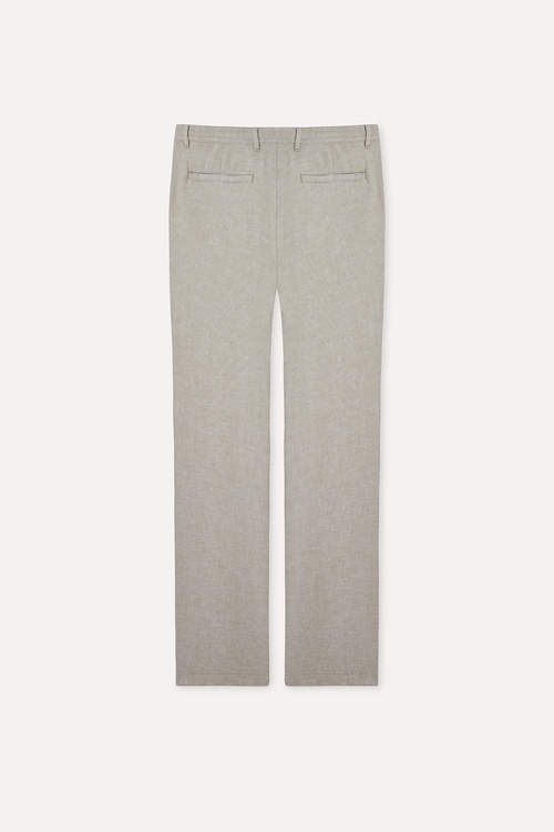 TEKSTÜRLÜ SLIM STRAIGHT FIT PANTOLON