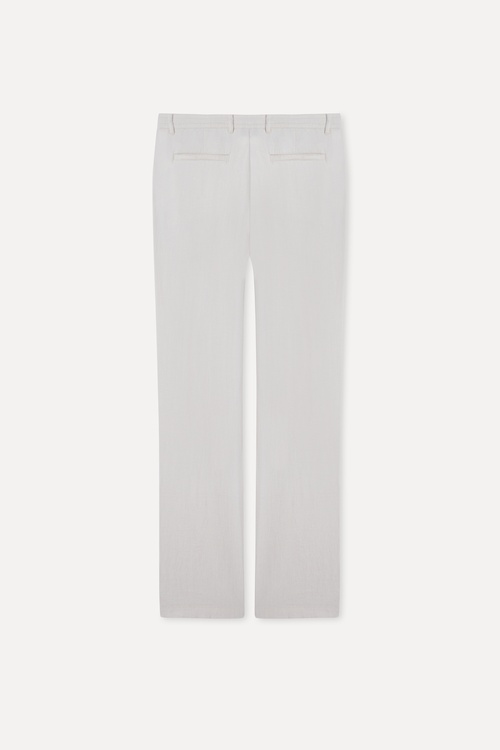 TEKSTÜRLÜ SLIM STRAIGHT FIT PANTOLON