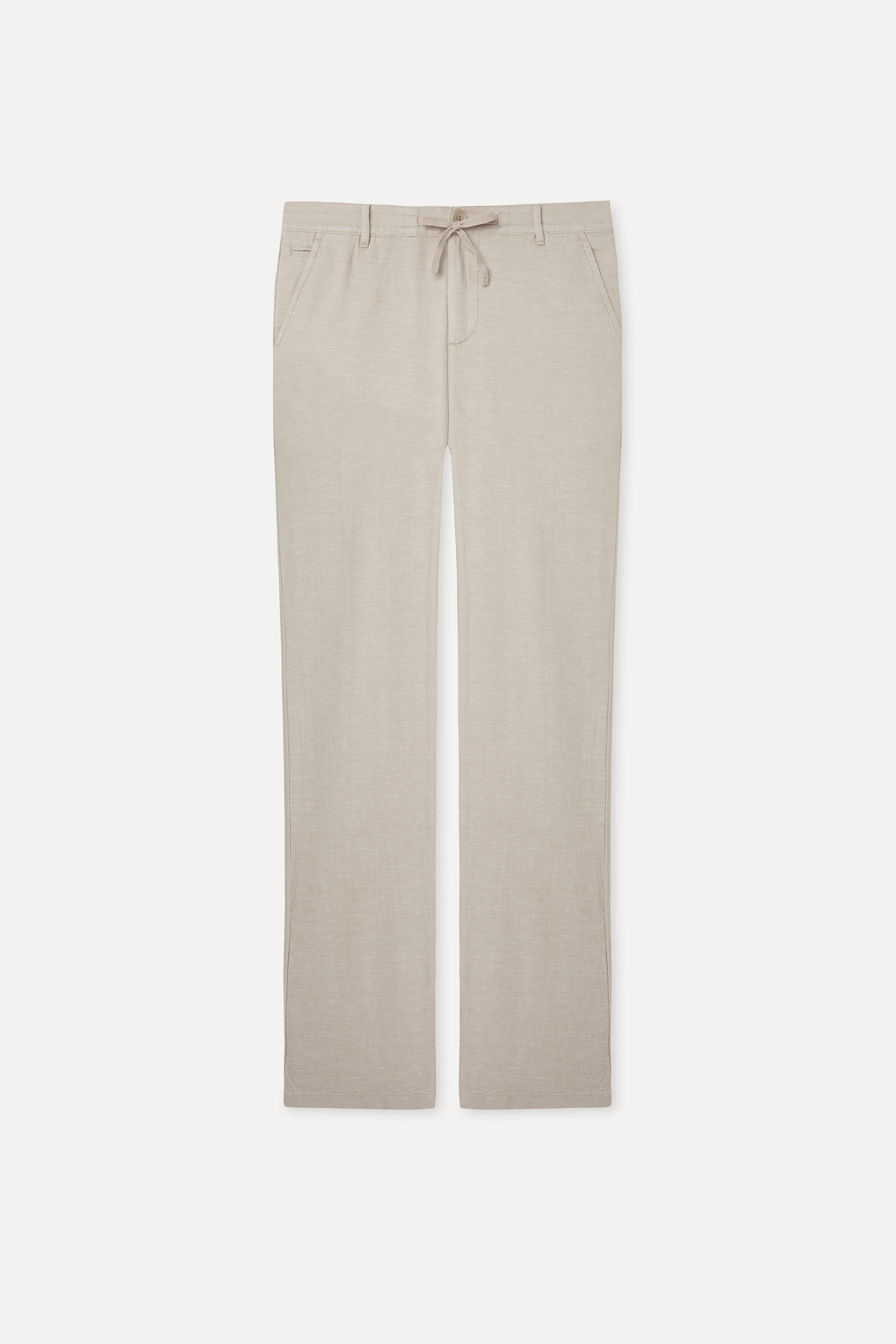 TEKSTÜRLÜ SLIM STRAIGHT FIT PANTOLON