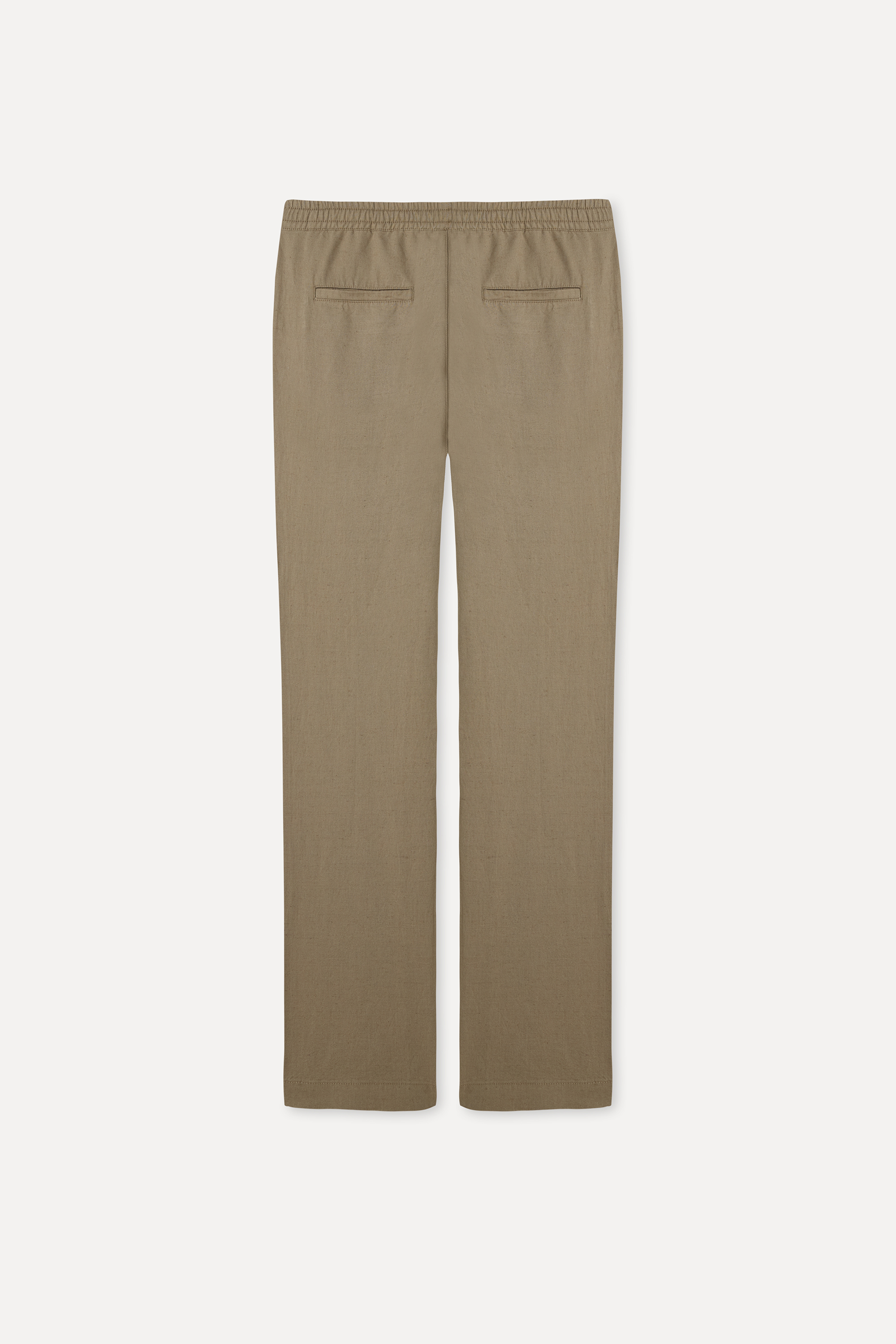 STRAIGHT FIT KETEN KARIŞIMLI PANTOLON