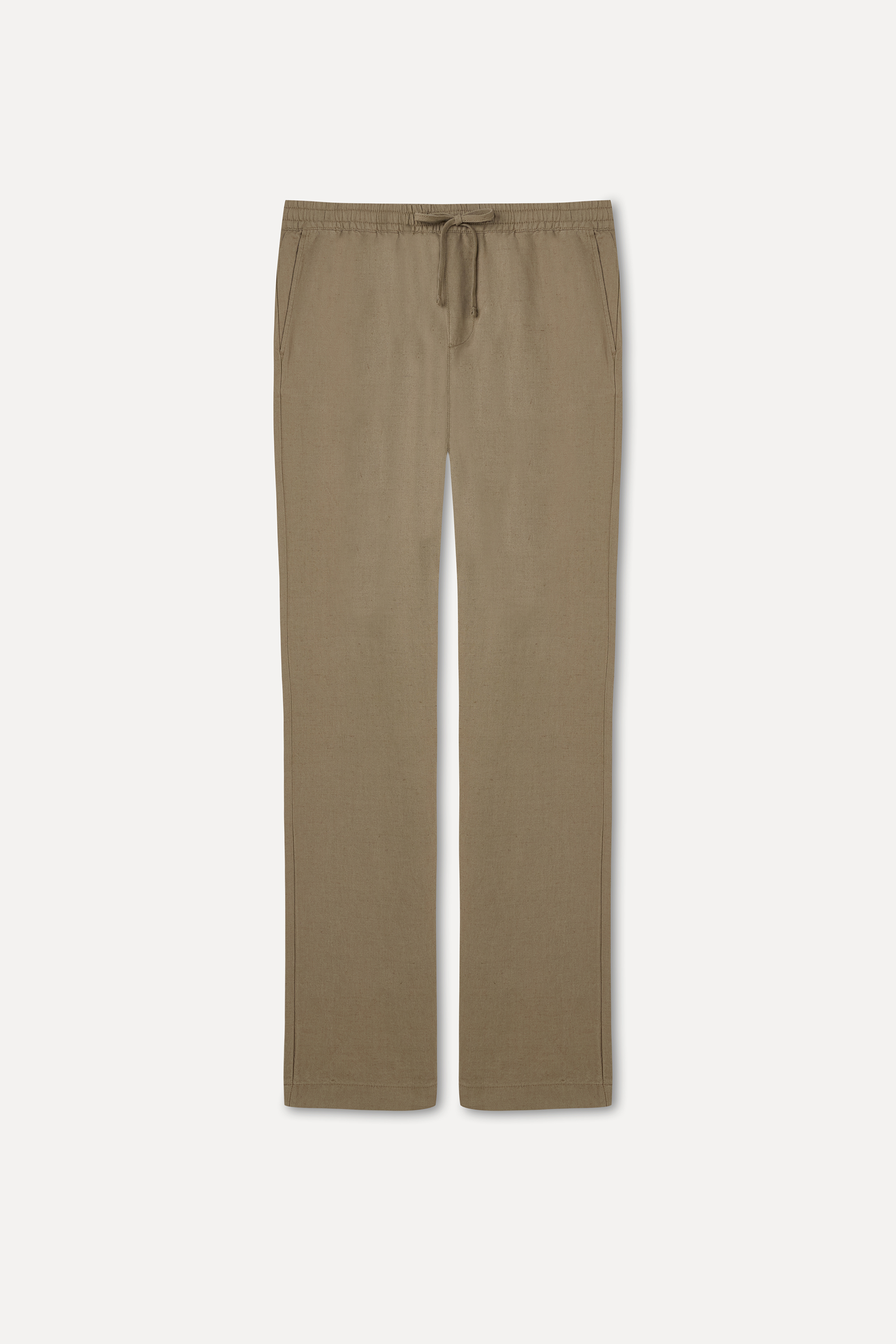 STRAIGHT FIT KETEN KARIŞIMLI PANTOLON