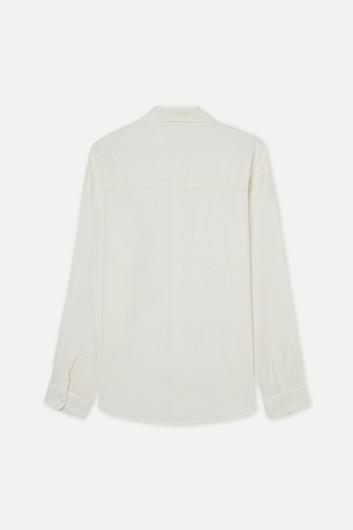 COMFORT FIT KETEN KARIŞIMLI UZUN KOLLU GÖMLEK