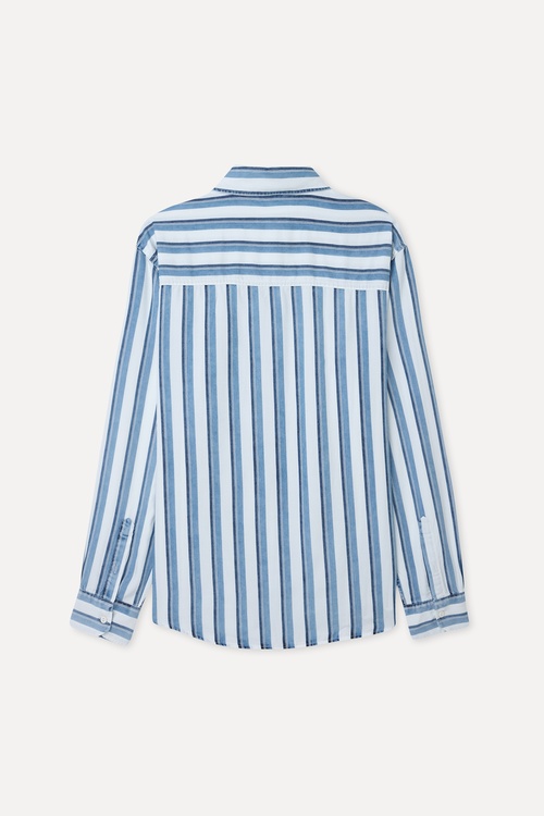 ÇİZGİLİ COMFORT FIT UZUN KOLLU GÖMLEK