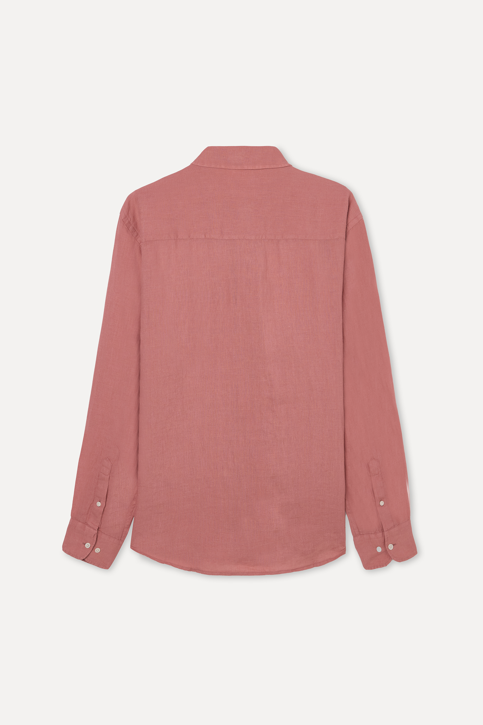 REGULAR FIT UZUN KOLLU KETEN GÖMLEK