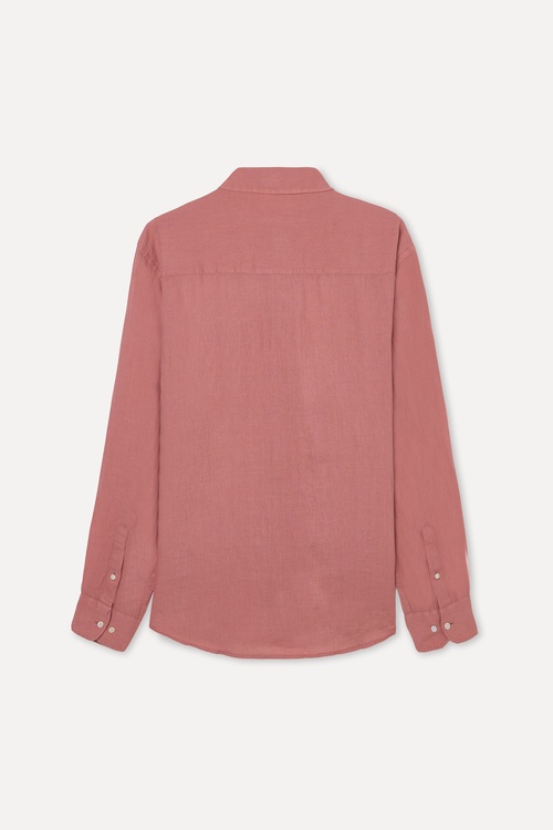  REGULAR FIT UZUN KOLLU KETEN GÖMLEK