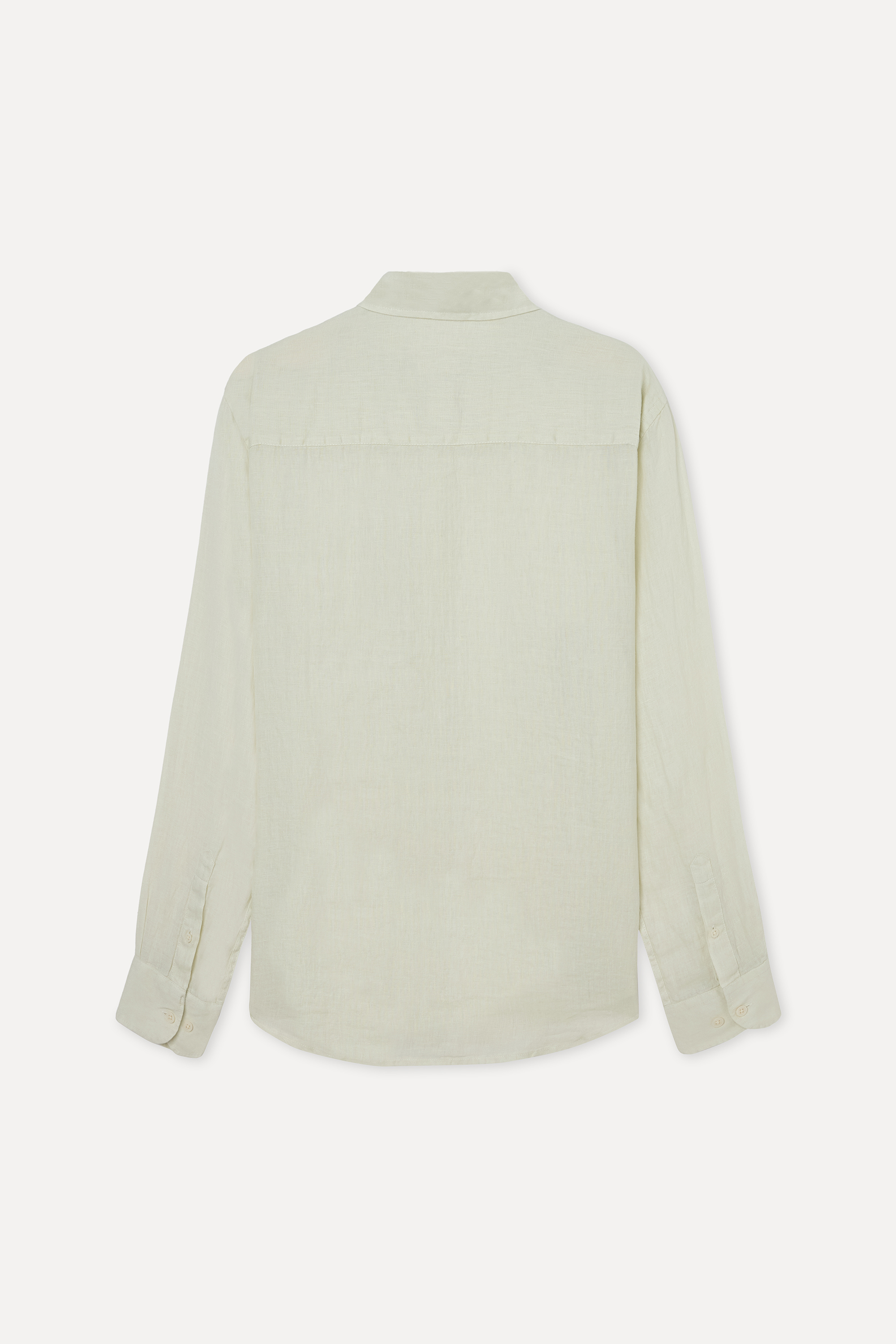 REGULAR FIT UZUN KOLLU KETEN GÖMLEK