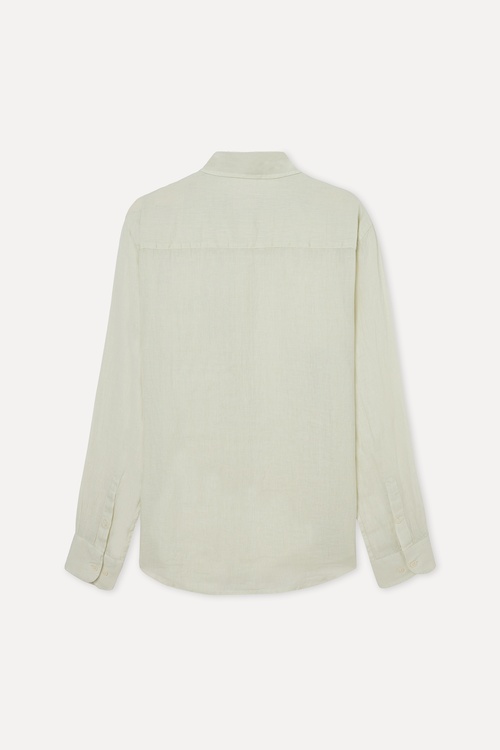  REGULAR FIT UZUN KOLLU KETEN GÖMLEK