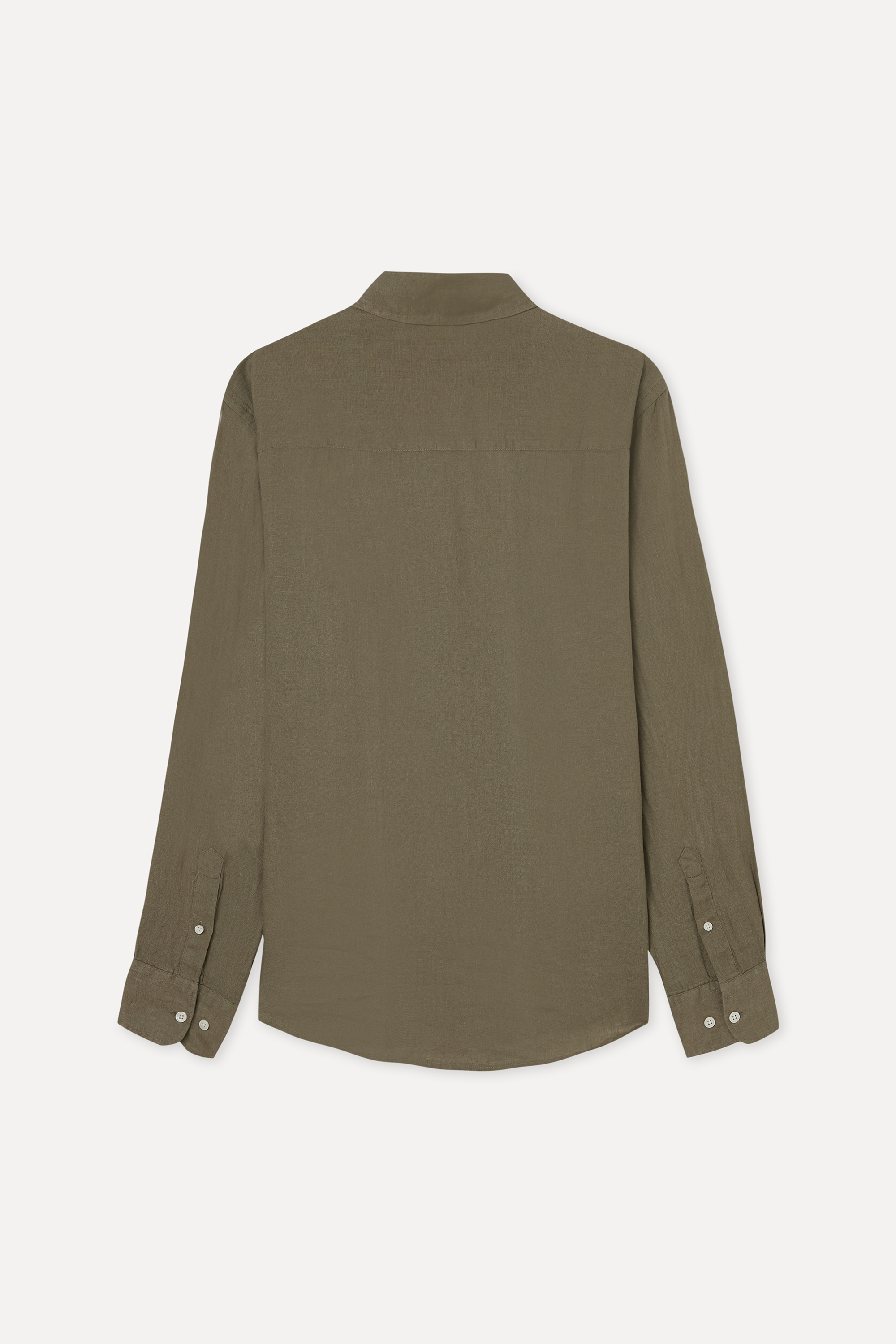 REGULAR FIT UZUN KOLLU KETEN GÖMLEK