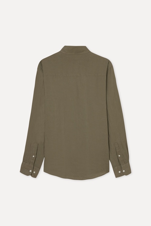  REGULAR FIT UZUN KOLLU KETEN GÖMLEK