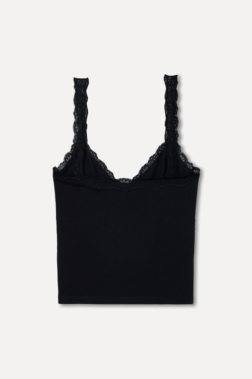 DANTELLİ FITTED AÇIK YAKA ATLET