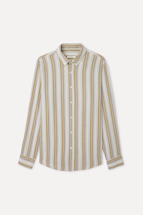 ÇİZGİLİ REGULAR FIT UZUN KOLLU GÖMLEK