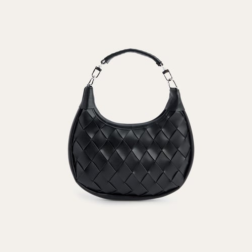 ÖRGÜ GÖRÜNÜMLÜ OVAL EL ÇANTASI