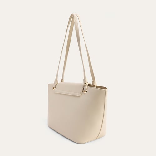 KAPAKLI DERİ GÖRÜNÜMLÜ EL ÇANTASI