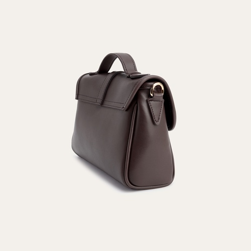 DERİ GÖRÜNÜMLÜ TOKALI OMUZ ÇANTASI