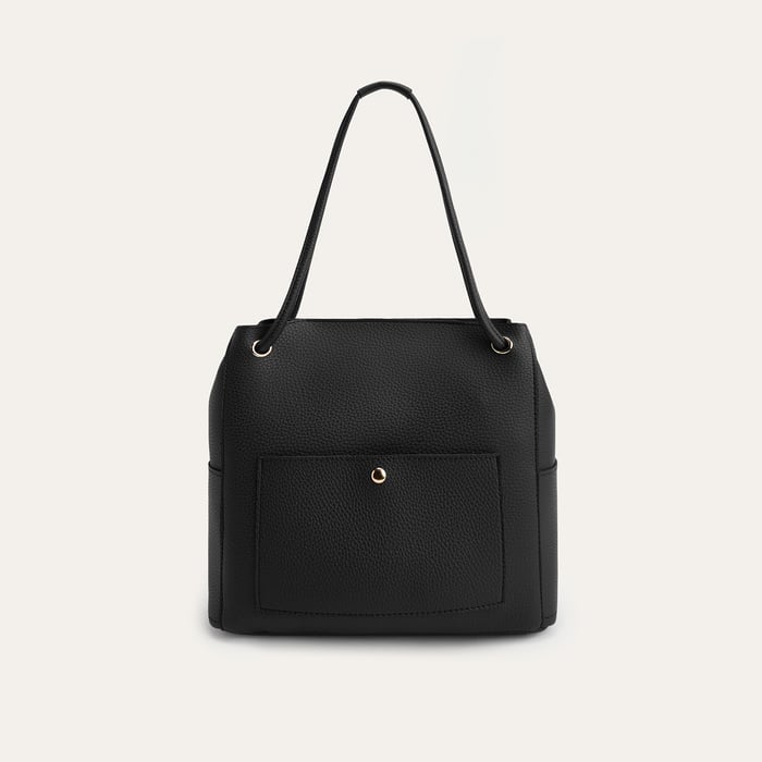 DERİ GÖRÜNÜMLÜ EL ÇANTASI