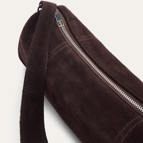 DİKİŞ DETAYLI SÜET DERİ EL ÇANTASI