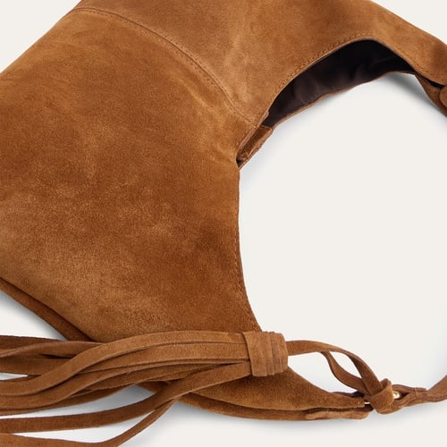  PÜSKÜLLÜ SÜET DERİ EL ÇANTASI