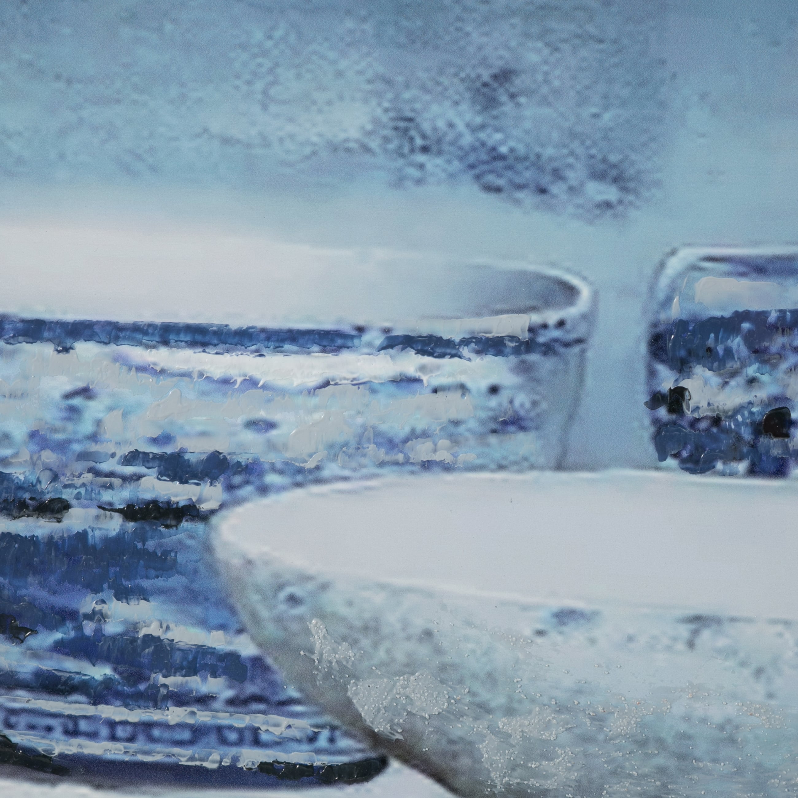 BLUE VESSEL ÇERÇEVELİ YAĞLIBOYA TABLO 63X93 CM