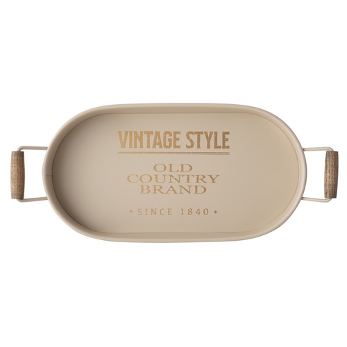 VETRA  OVAL TEPSİ BEJ 44X22 CM