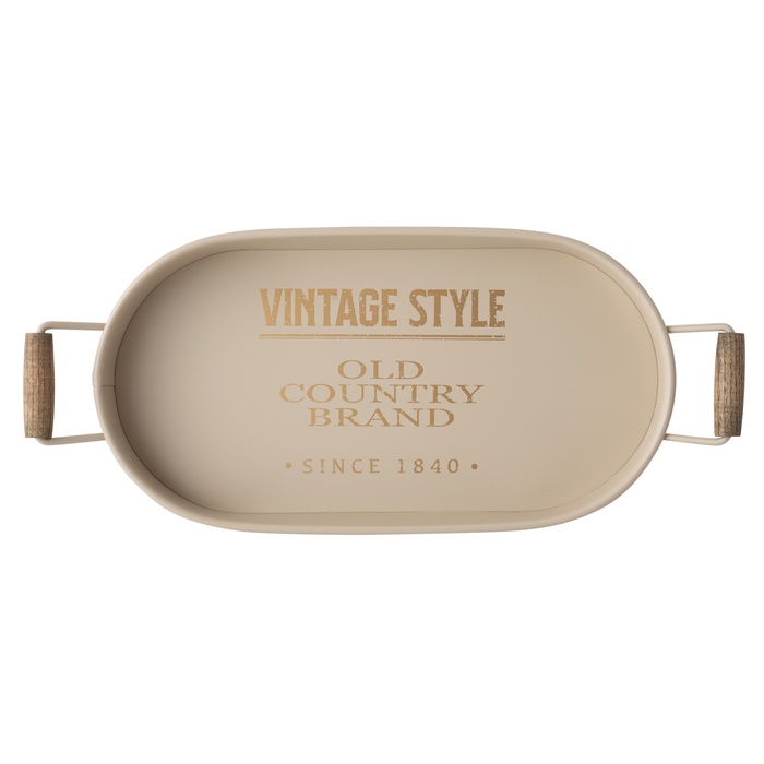 VETRA  OVAL TEPSİ BEJ 44X22 CM