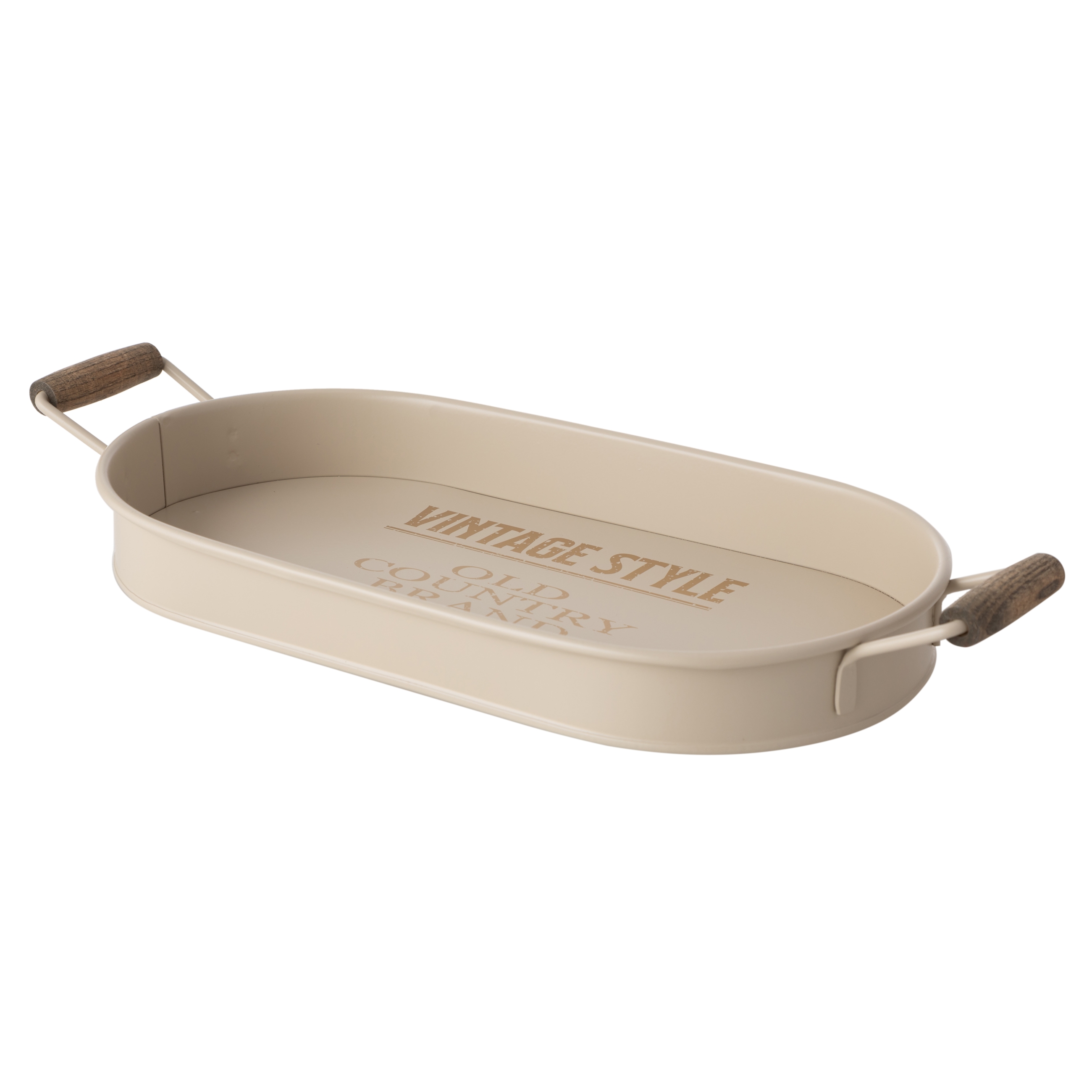 VETRA  OVAL TEPSİ BEJ 44X22 CM