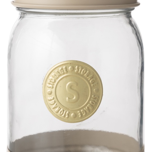  VETRA GALVANIZ DEKORLU KAVANOZ 1,5LT BEJ