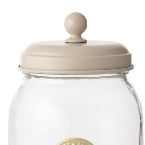  VETRA GALVANIZ DEKORLU KAVANOZ 2LT BEJ