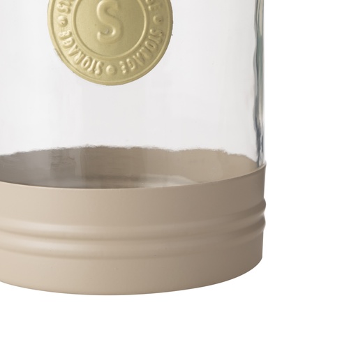  VETRA GALVANIZ DEKORLU KAVANOZ 2LT BEJ