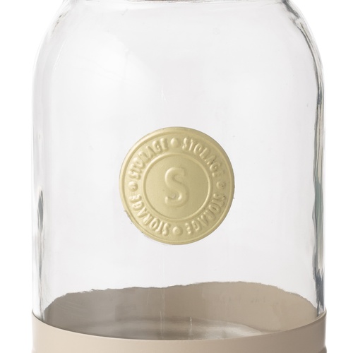  VETRA GALVANIZ DEKORLU KAVANOZ 2LT BEJ