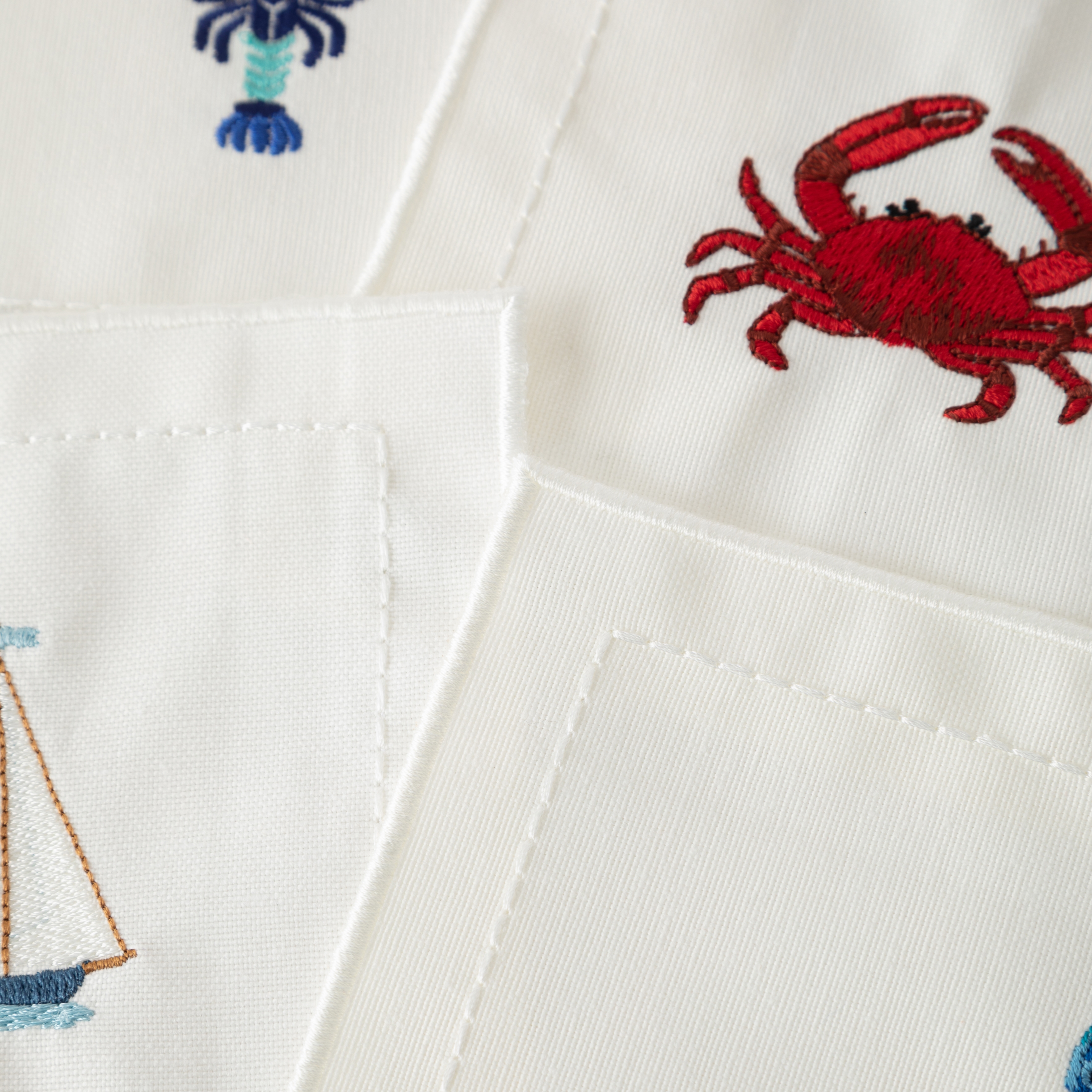 MARINE NAKIŞLI 4'LÜ KOKTEYL PEÇETE 15X15