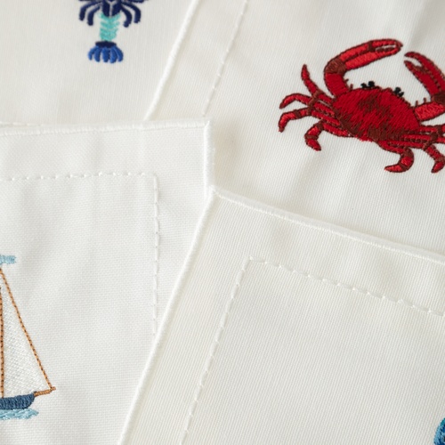  MARINE NAKIŞLI 4'LÜ KOKTEYL PEÇETE 15X15