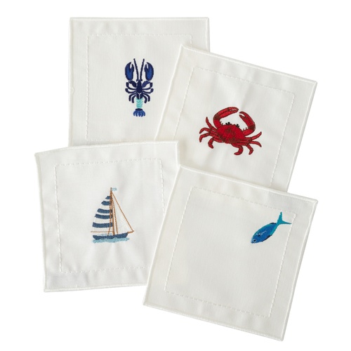 MARINE NAKIŞLI 4'LÜ KOKTEYL PEÇETE 15X15