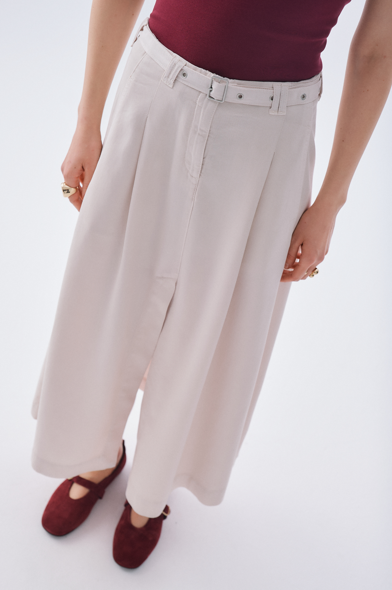 YIRTMAÇLI MİDİ ETEK