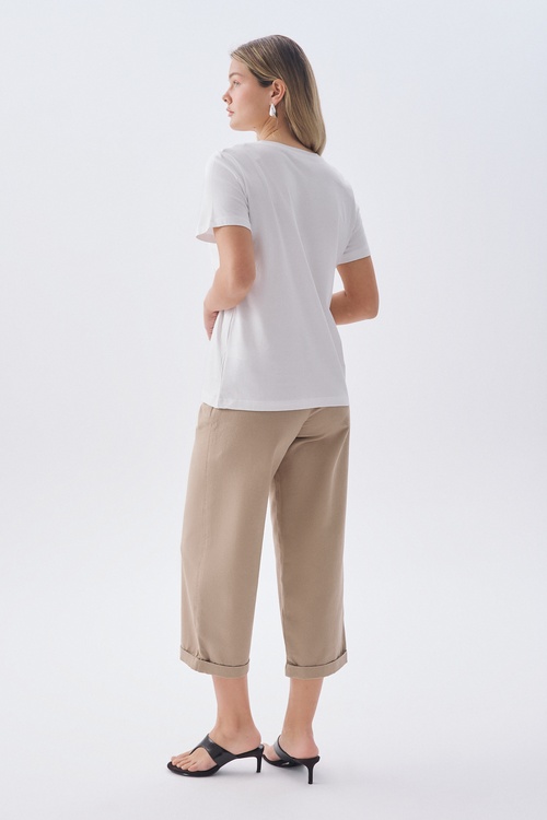 PİLE DETAYLI CULOTTE FIT PANTOLON