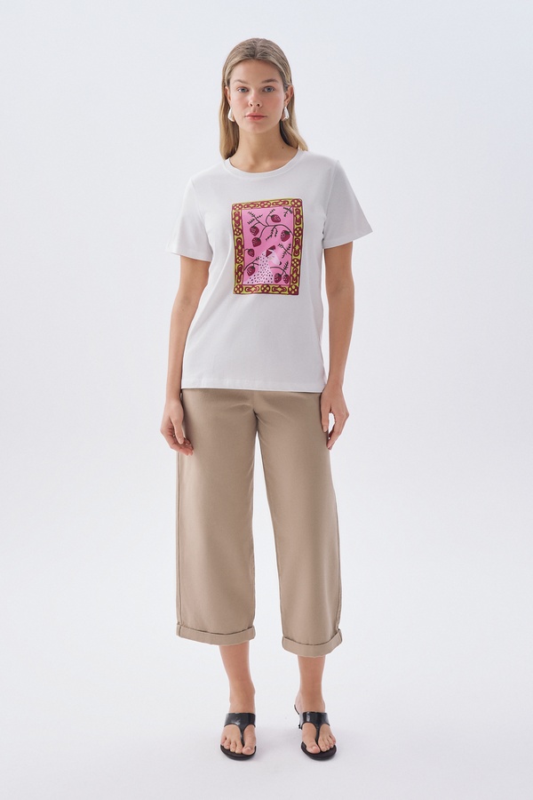 PİLE DETAYLI CULOTTE FIT PANTOLON