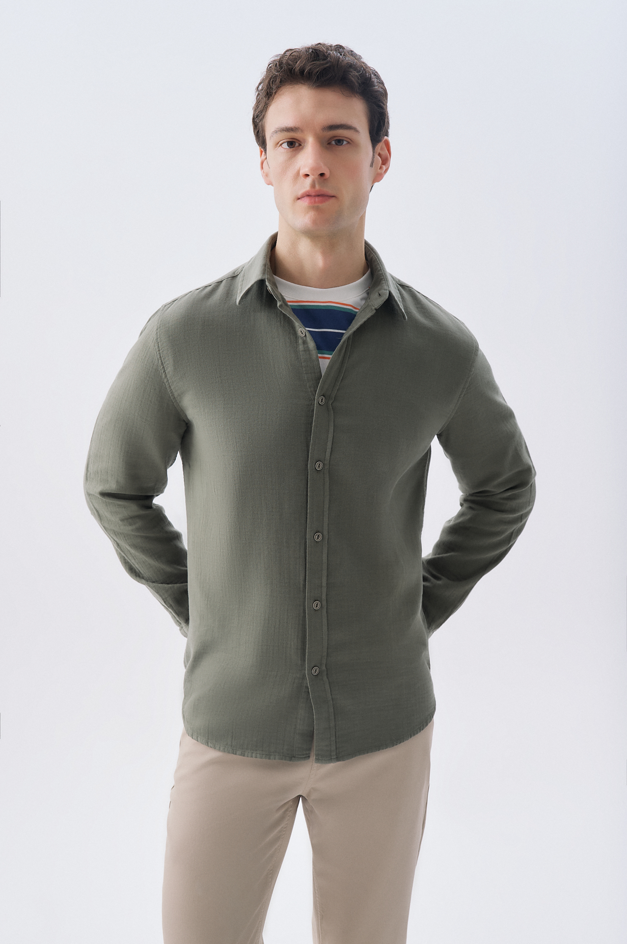 REGULAR FIT UZUN KOLLU GÖMLEK