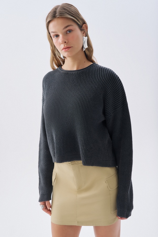 BİSİKLET YAKA KAZAK