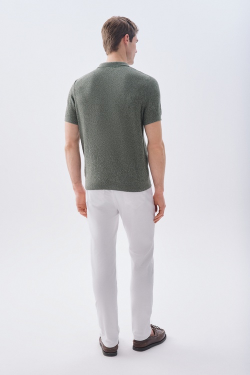 MULİNELİ FERMUARLI POLO YAKA KAZAK