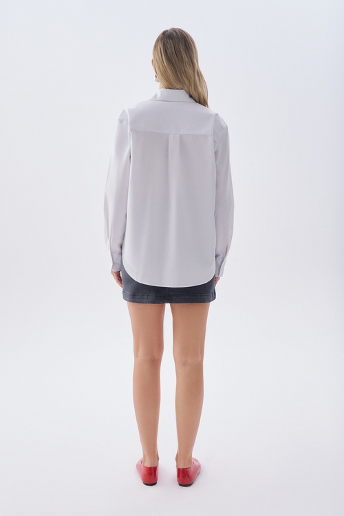 NAKIŞLI OVERSIZE UZUN KOLLU GÖMLEK