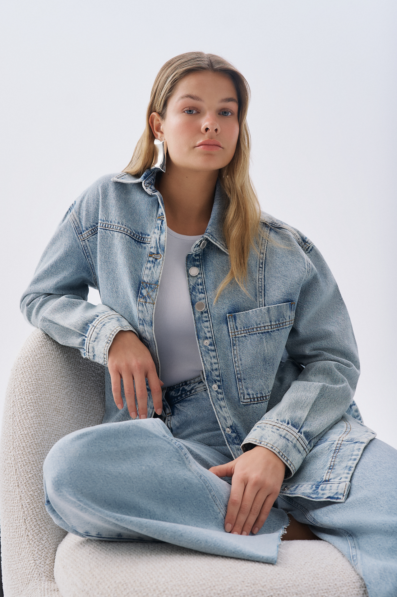 CEPLİ OVERSIZE JEAN CEKET