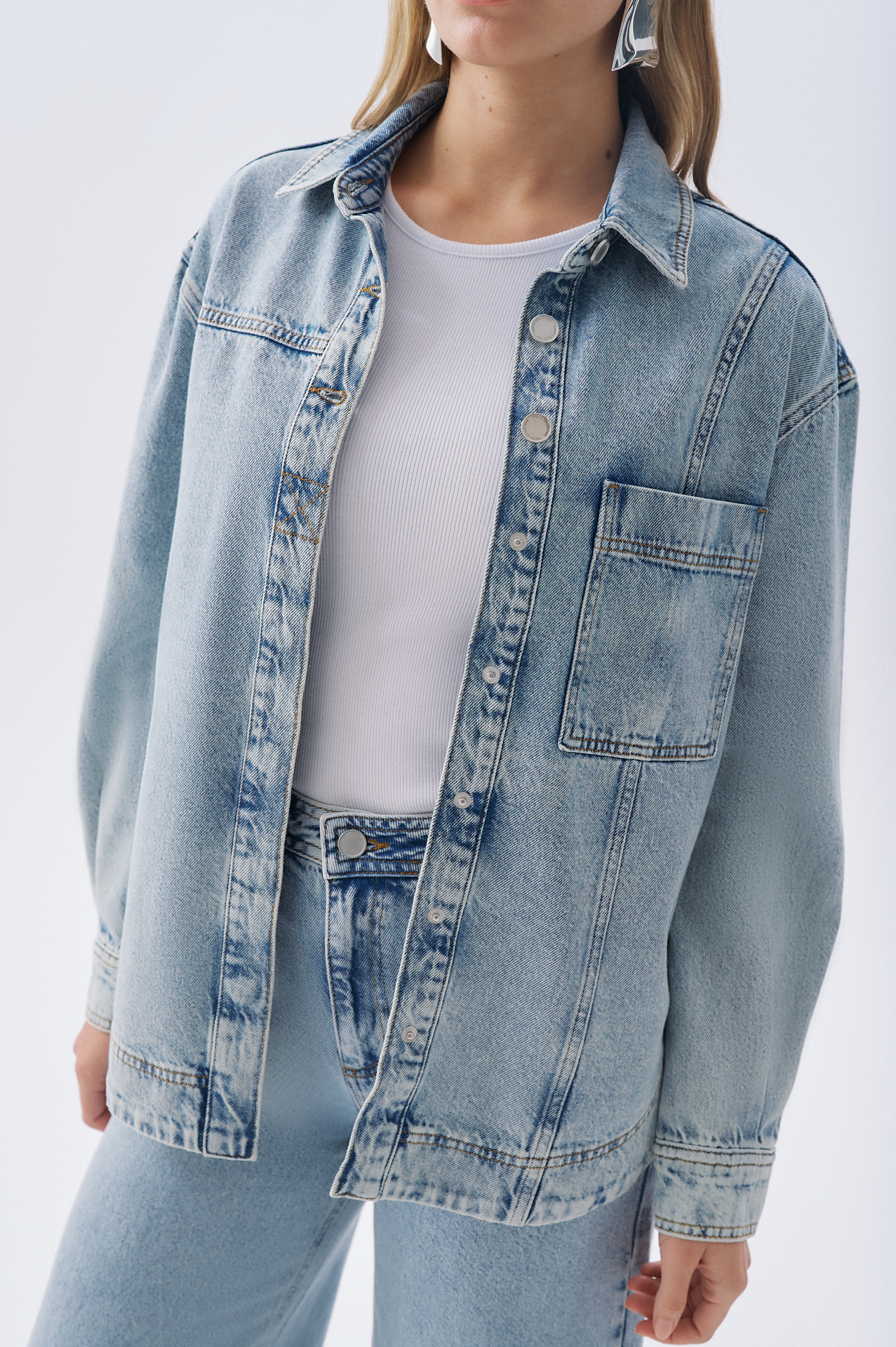 CEPLİ OVERSIZE JEAN CEKET