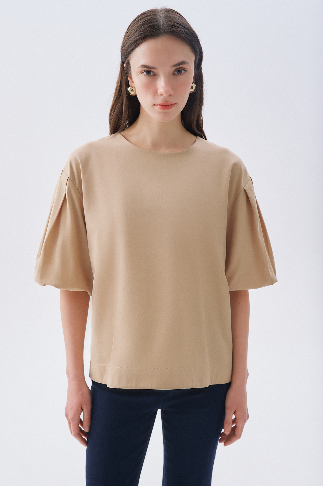 OVERSIZE BALON KOL BLUZ