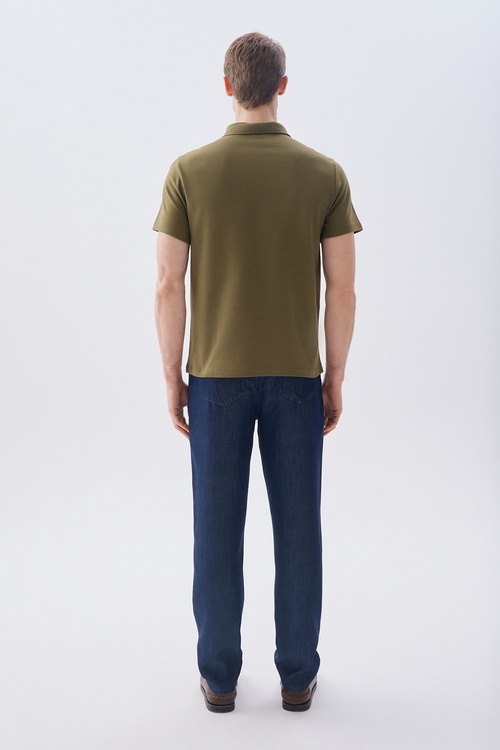 FERMUARLI POLO YAKA T-SHIRT