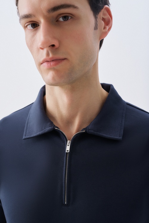 FERMUARLI POLO YAKA T-SHIRT