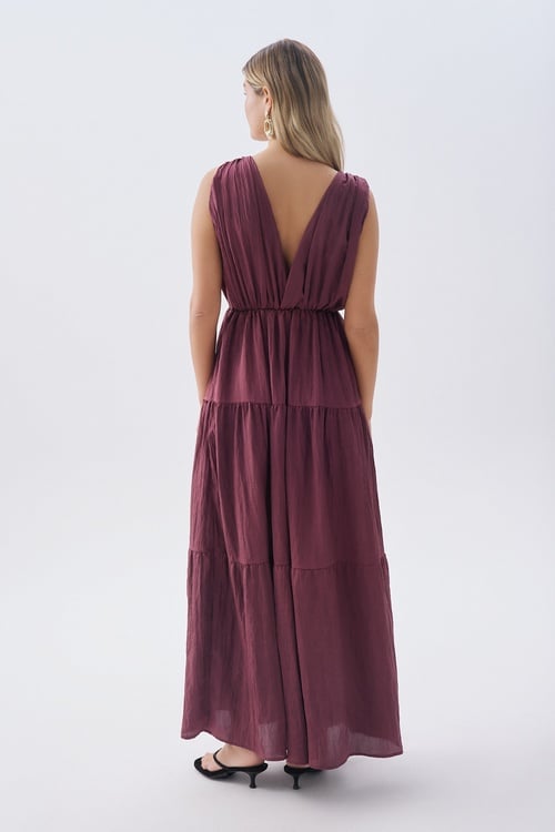 KOLSUZ KLOŞ MİDİ ELBİSE