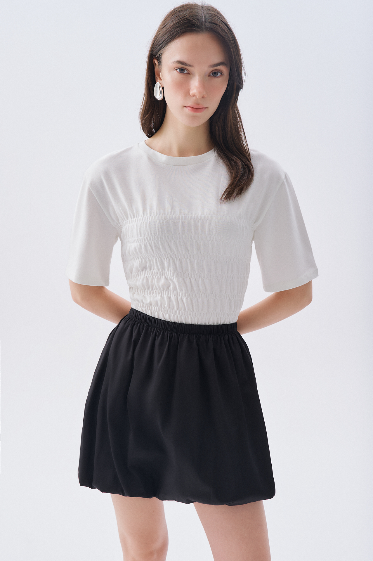 BELİ LASTİKLİ MİNİ BALON ETEK