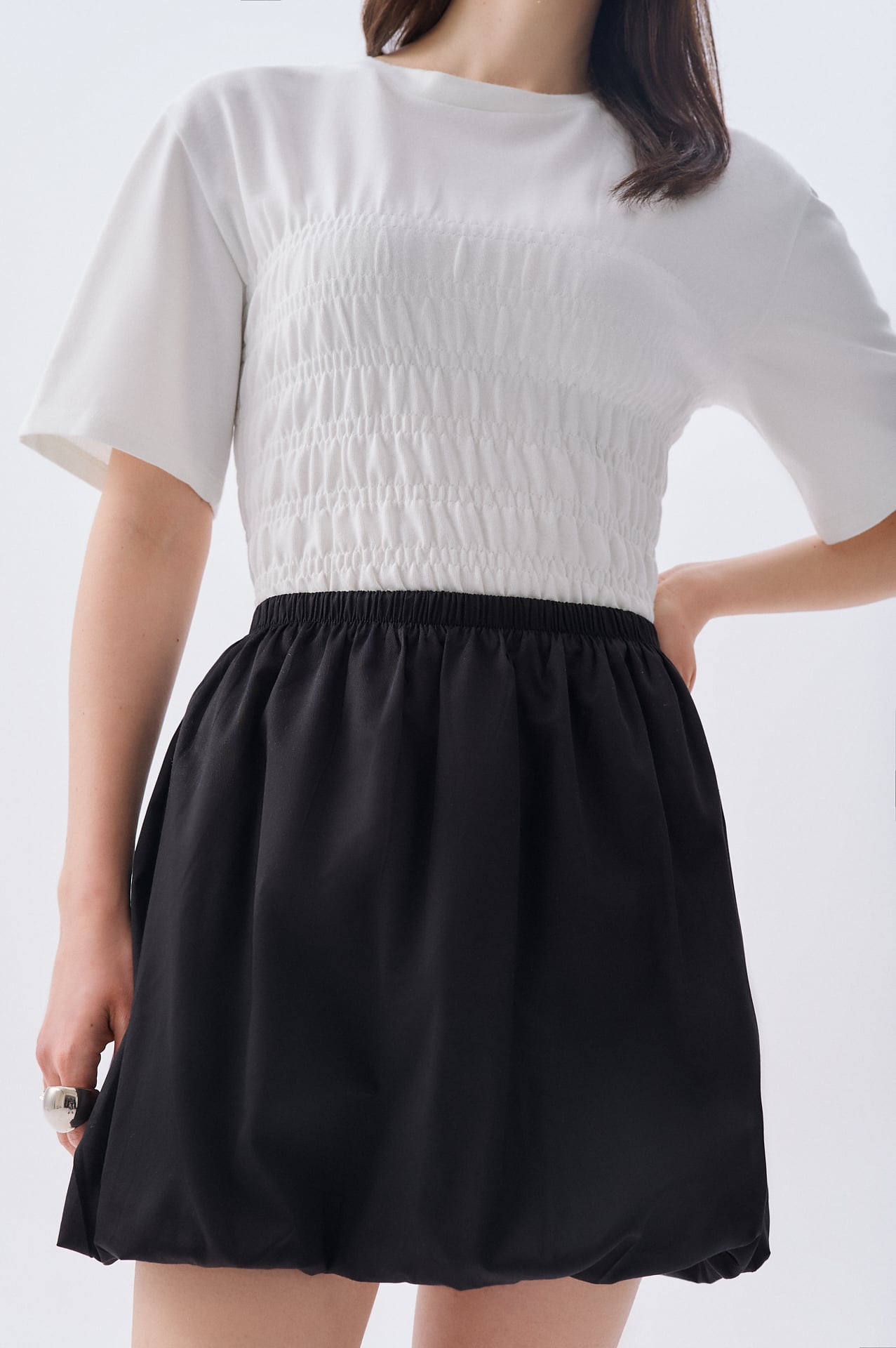 BELİ LASTİKLİ MİNİ BALON ETEK