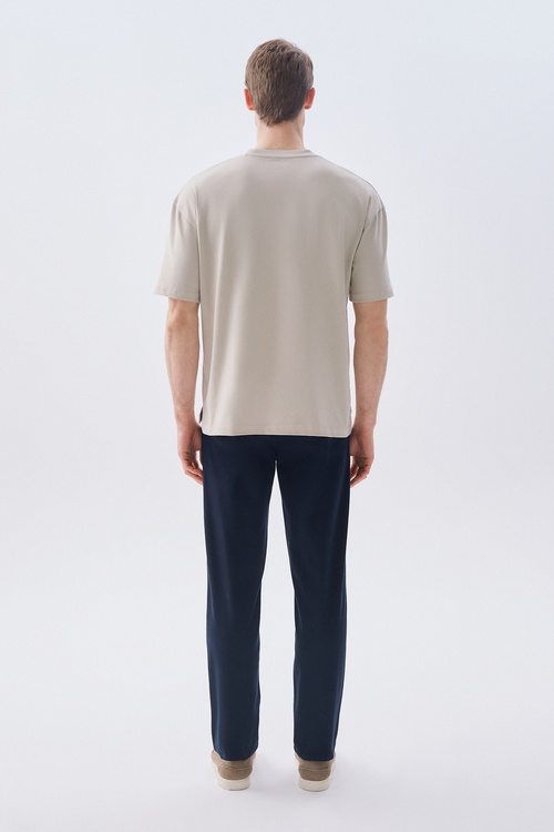 STRAIGHT FIT BELİ LASTİKLİ PANTOLON