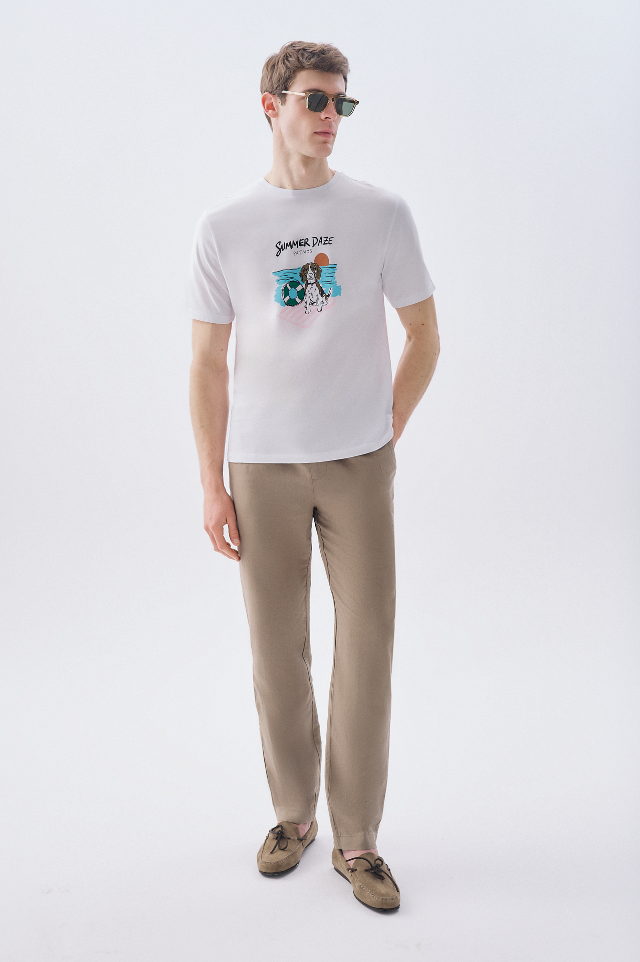 STRAIGHT FIT KETEN KARIŞIMLI PANTOLON