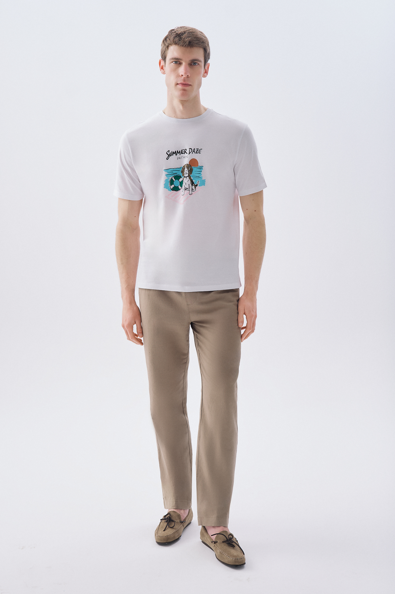 STRAIGHT FIT KETEN KARIŞIMLI PANTOLON